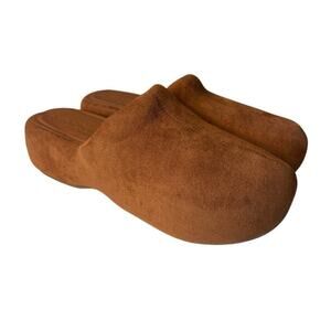 ANTHROPOLOGIE Coconuts By Matisse Bubble Clogs Bella Honey Brown 10M Faux Suede